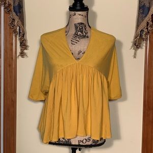 Zara M Ladies Top. Mustard Color